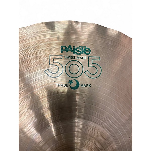 Used 1980s Paiste 14in SOUND EDGE 505 HI HAT PAIR Cymbal