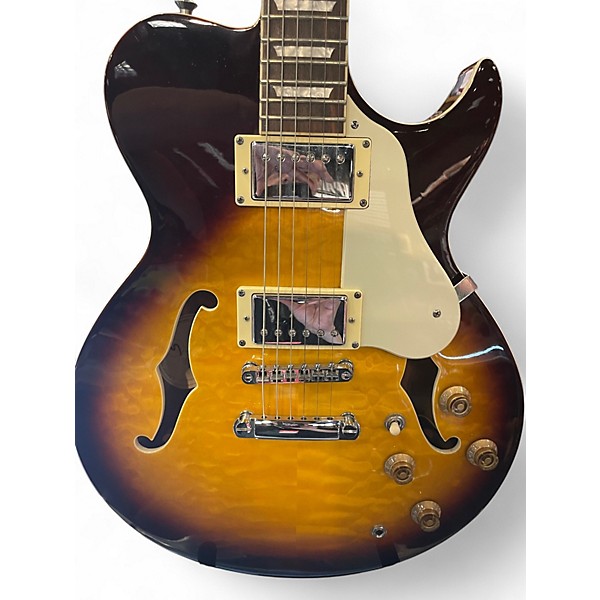 Used Greg Bennett Design by Samick royale THREE COLOR BURST Hollow Body Electric Guitar