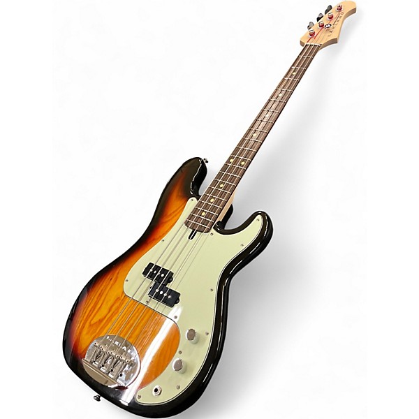 Used Lakland Skyline 44-64 Standard  3 Tone Sunburst Electric Bass Guitar