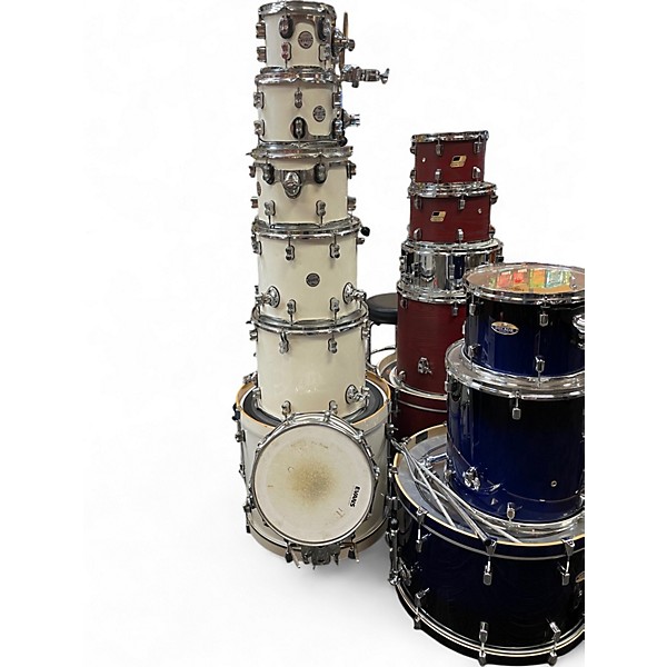 Used PDP by DW 7 Piece Concept Series WHITE PEARLESCENT Drum Kit