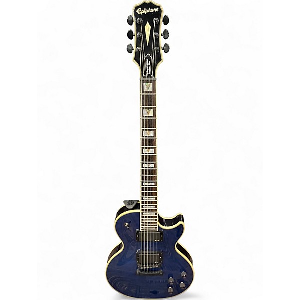 Used Epiphone Prophecy Les Paul Custom Plus Blue Solid Body Electric Guitar