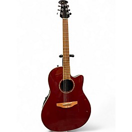 Used Ovation CS24 Celebrity Standard Ruby Red Acoustic Electric Guitar