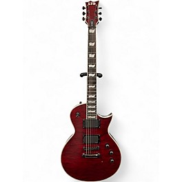 Used ESP LTD EC401QM Trans Red Solid Body Electric Guitar