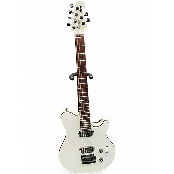 Used Sterling by Music Man Sub AX3 Axis White Solid Body Electric Guitar