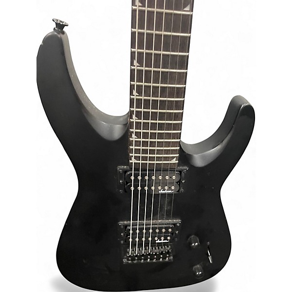 Used Jackson JS22-7 Dinky 7 String Black Solid Body Electric Guitar
