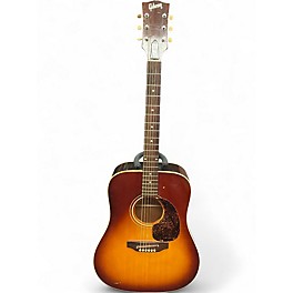 Vintage 1970s Gibson J45 Standard Cherry Sunburst Acoustic Electric Guitar