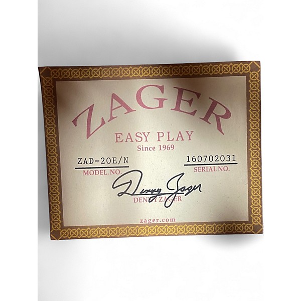 Used Zager ZAD-20E NATURAL Acoustic Electric Guitar