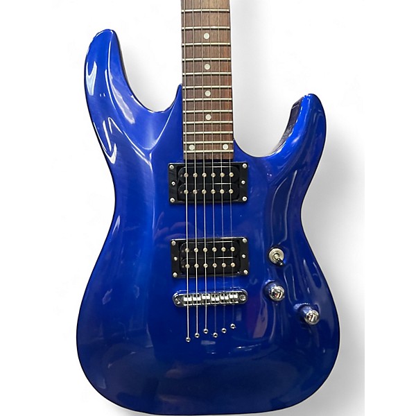 Used Schecter Guitar Research Omen 6 Blue Solid Body Electric Guitar