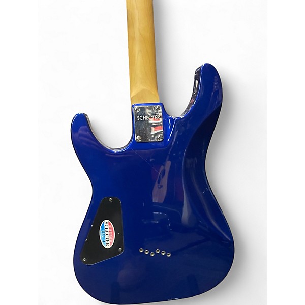 Used Schecter Guitar Research Omen 6 Blue Solid Body Electric Guitar