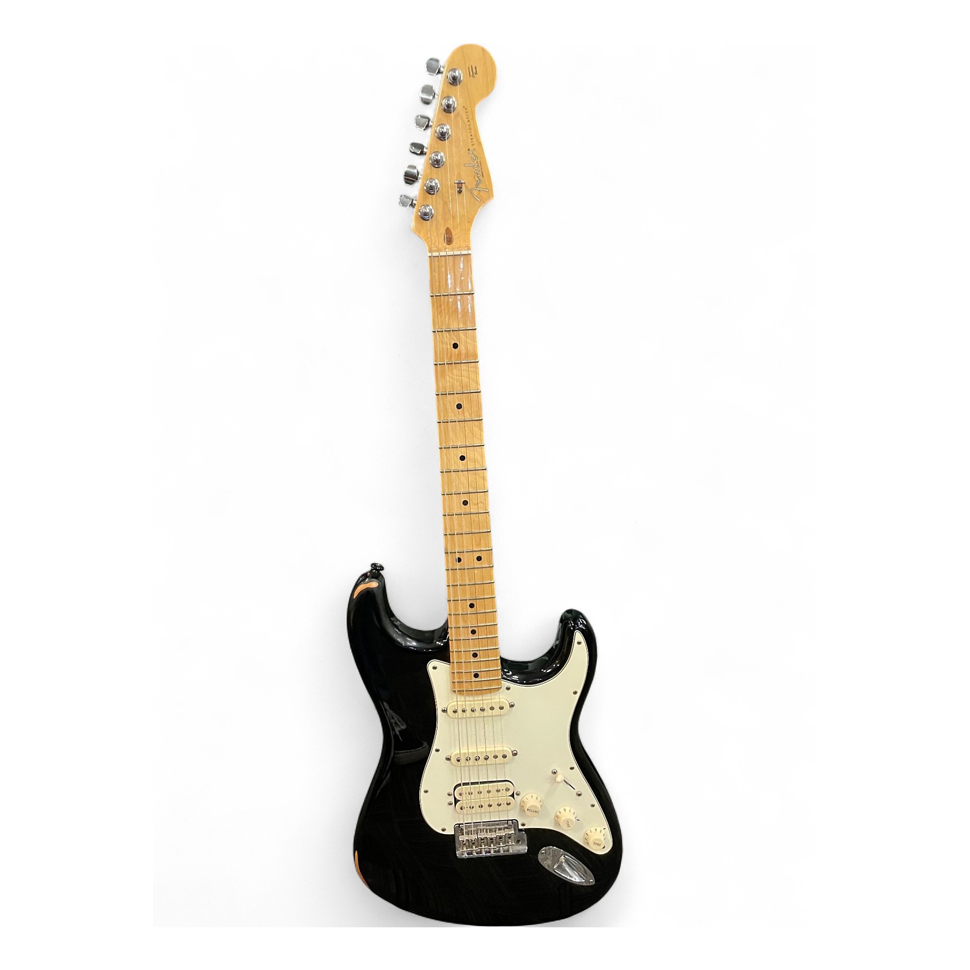 Used Fender American Standard Stratocaster HSS Black Solid