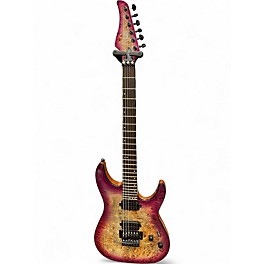 Used Schecter Guitar Research C6 PRO FR Aurora Burst Solid Body Electric Guitar