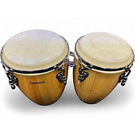 Used Zenison Latin Percussion Conga Drum Set 9 And 10 Inch Heads