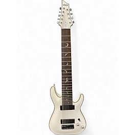Used Schecter Guitar Research Damien Platinum 9 White Solid Body Electric Guitar