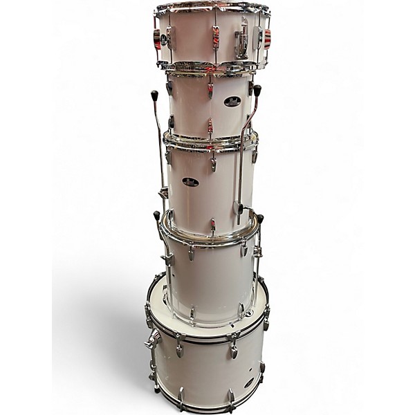 Used Pearl 5 Piece Roadshow White Drum Kit