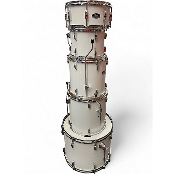 Used Pearl 5 Piece Roadshow White Drum Kit