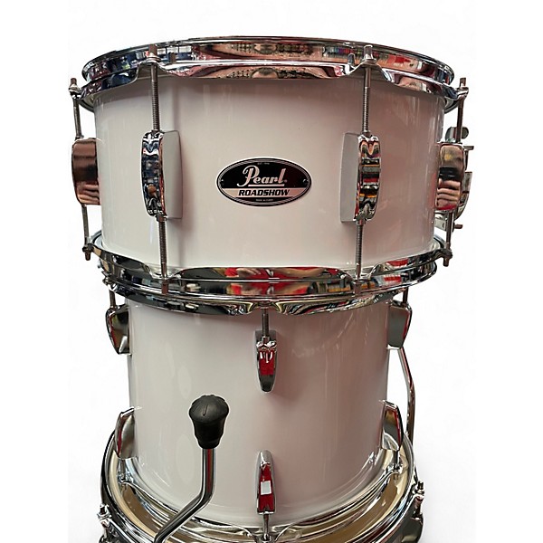 Used Pearl 5 Piece Roadshow White Drum Kit