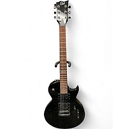 Used ESP LTD EC100QM Trans Black Solid Body Electric Guitar
