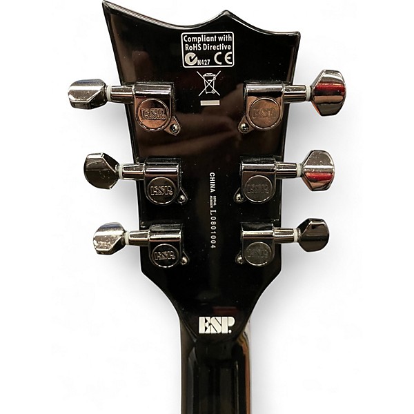 Used ESP LTD EC100QM Trans Black Solid Body Electric Guitar