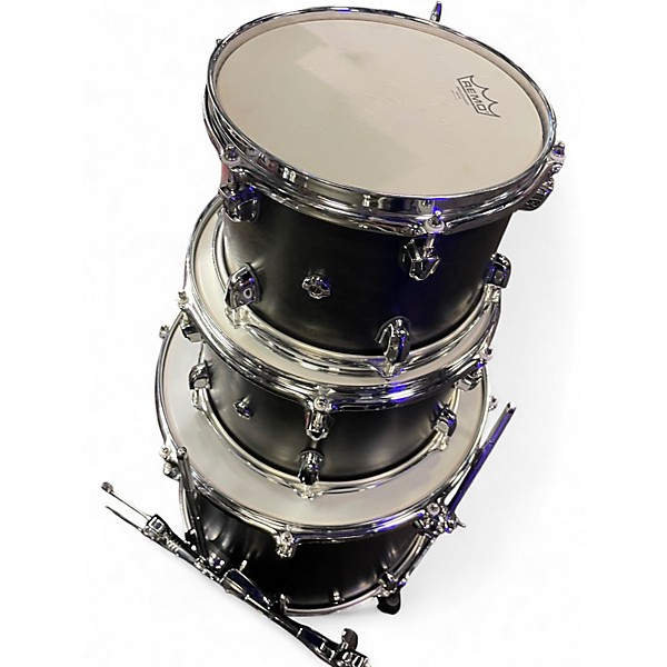 Used Mapex 4 Piece SATURN ROCK 4 Satin Black Drum Kit
