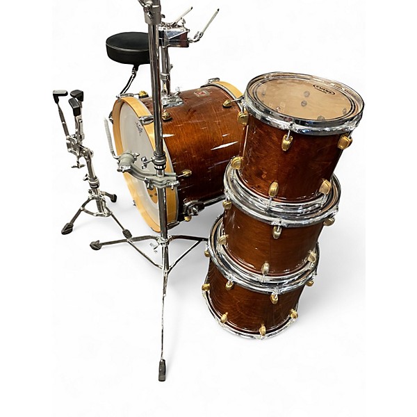 Used Premier 4 Piece XPK Walnut Shellpack Walnut Drum Kit