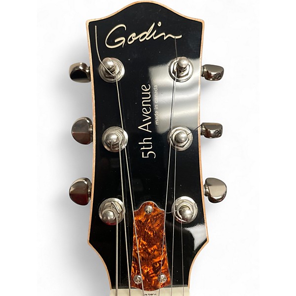 工芸品 Cognac Used Godin 5th Avenue Kingpin II COGNAC BURST Hollow Body