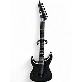 Used ESP LTD MH1000ET Left Handed  Trans Black Solid Body Electric Guitar