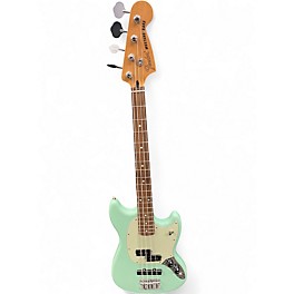Used Fender Player Mustang Bass PJ Surf Green Electric Bass Guitar