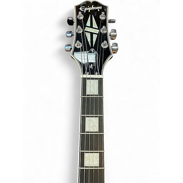 Used Epiphone Adam Jones Signature Art Series Les Paul Custom Silverburst Solid Body Electric Guitar