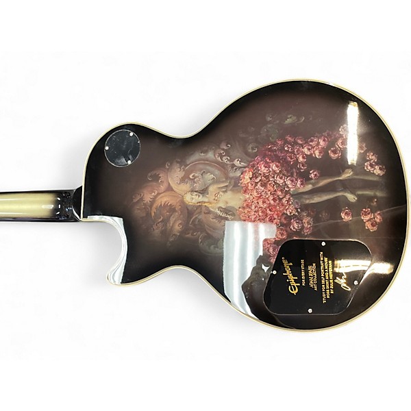 Used Epiphone Adam Jones Signature Art Series Les Paul Custom Silverburst Solid Body Electric Guitar