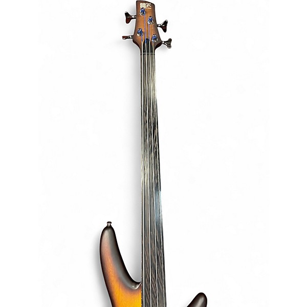 Used Ibanez SRF 700 Fretless brown burst flat Electric Bass Guitar