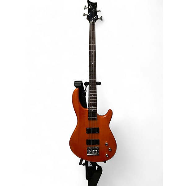 Used Dean Edge 1 4 String Transparent Amber Electric Bass Guitar