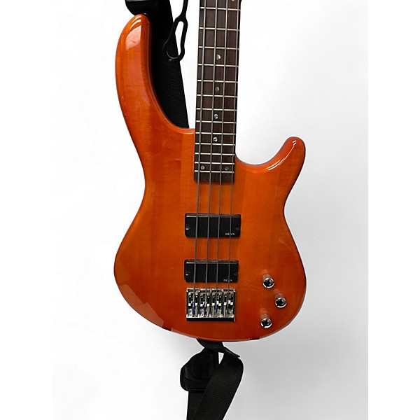 Used Dean Edge 1 4 String Transparent Amber Electric Bass Guitar