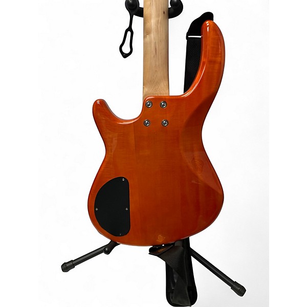 Used Dean Edge 1 4 String Transparent Amber Electric Bass Guitar