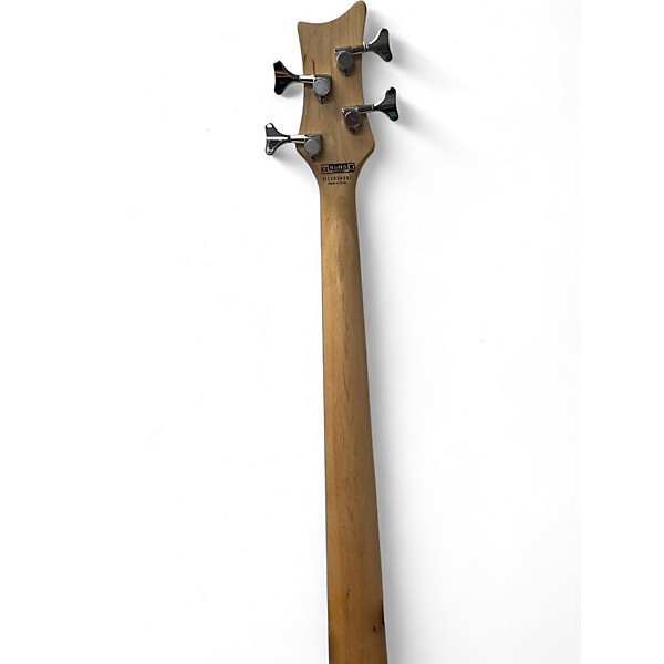 Used Dean Edge 1 4 String Transparent Amber Electric Bass Guitar