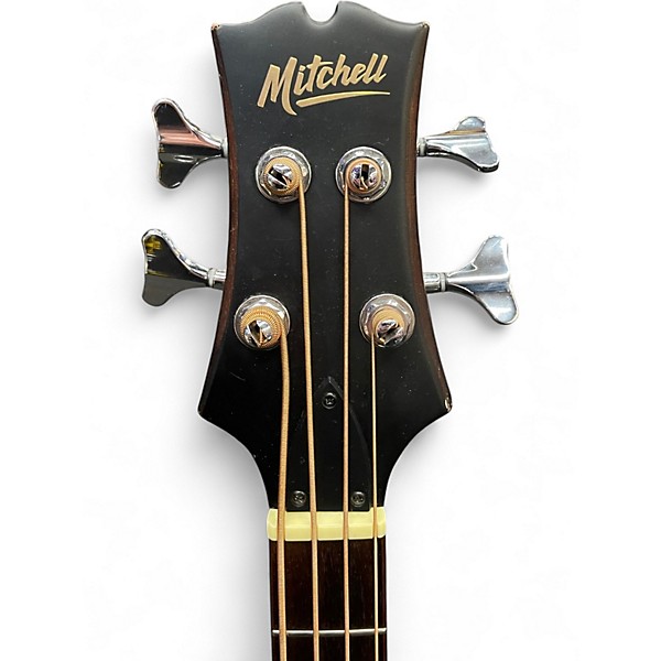 Used Mitchell T239BCE Brown Edge Burst Acoustic Bass Guitar
