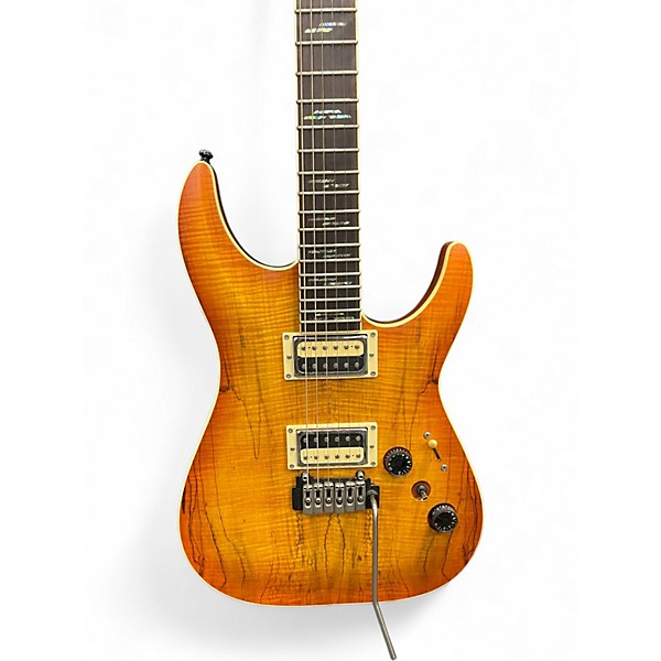 Used Schecter Guitar Research C1 Exotic Vintage Sunburst Solid Body Electric Guitar