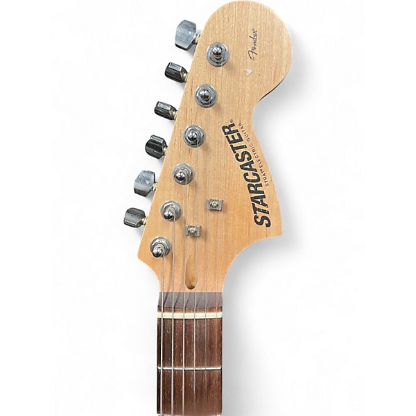 Used 2000s Starcaster by Fender Stratocaster Crimson Burst Solid Body Electric Guitar