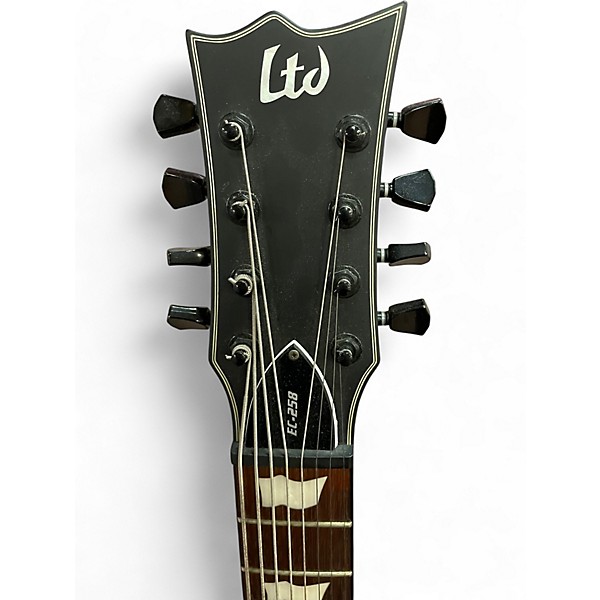 Used ESP ltd EC258 Black Solid Body Electric Guitar Black
