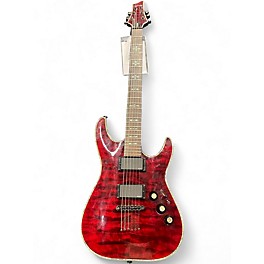 Used Schecter Guitar Research Hellraiser C1 Crimson Red Trans Solid Body Electric Guitar
