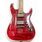 Used Schecter Guitar Research Hellraiser C1 Crimson Red Trans Solid Body Electric Guitar