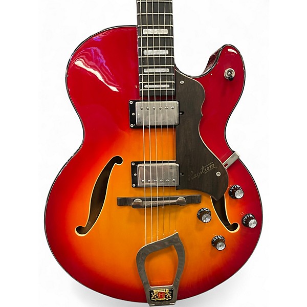 Used Hagstrom HJ500 Cherry Sunburst Hollow Body Electric Guitar