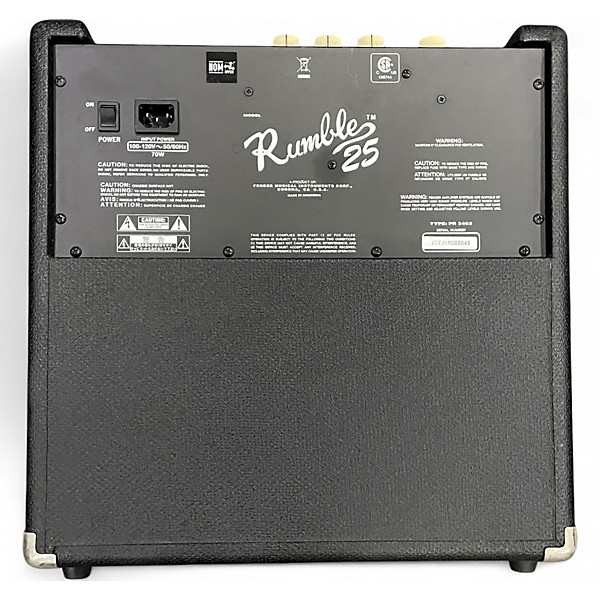 Used Fender Rumble 25 25W 1x10 Bass Combo Amp