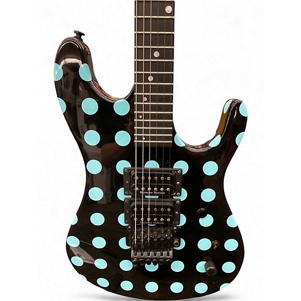 Used Kramer NIGHTSWAN BLACK AND BLUE Solid Body Electric Guitar