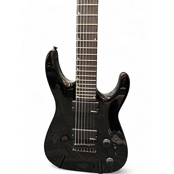 Used Jackson JS22-7 Dinky 7 String Black Solid Body Electric Guitar
