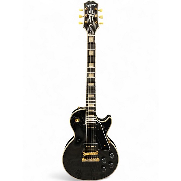 Used Epiphone les paul custom P-90 Black Solid Body Electric Guitar