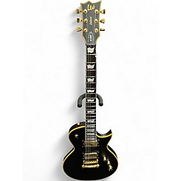 Used Ltd EC-1000 BLACK AND GOLD Solid Body Electric Guitar