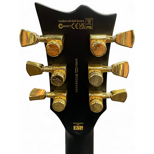 Used Ltd EC-1000 BLACK AND GOLD Solid Body Electric Guitar