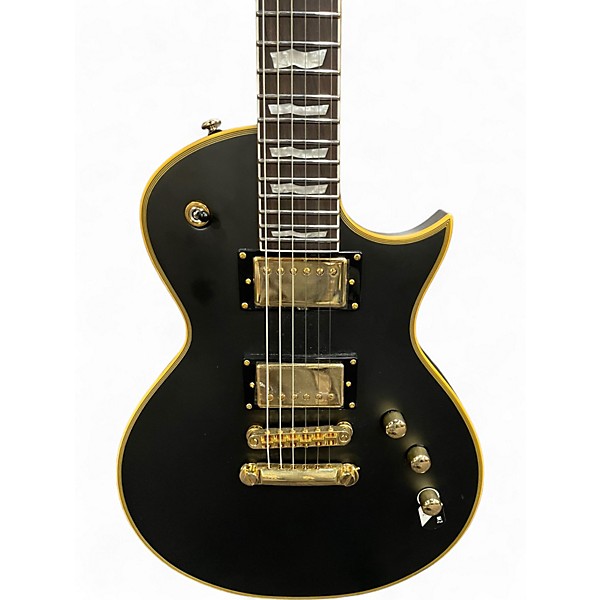Used Ltd EC-1000 BLACK AND GOLD Solid Body Electric Guitar