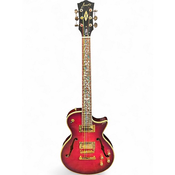 Used Firefly ELITE TRANS PINK Solid Body Electric Guitar