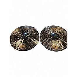 Used MEINL 14in classic custom dark hihat pair Cymbal